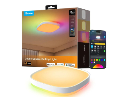 Inteligentne oświetlenie GOVEE H80A4 12inch RGBWW + RGBIC Square Smart Ceiling Light